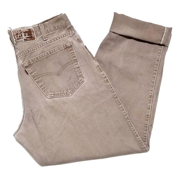 RARE Vtg Levi's 545 Tan High Rise Loose Mom Jeans - Picture 2 of 12